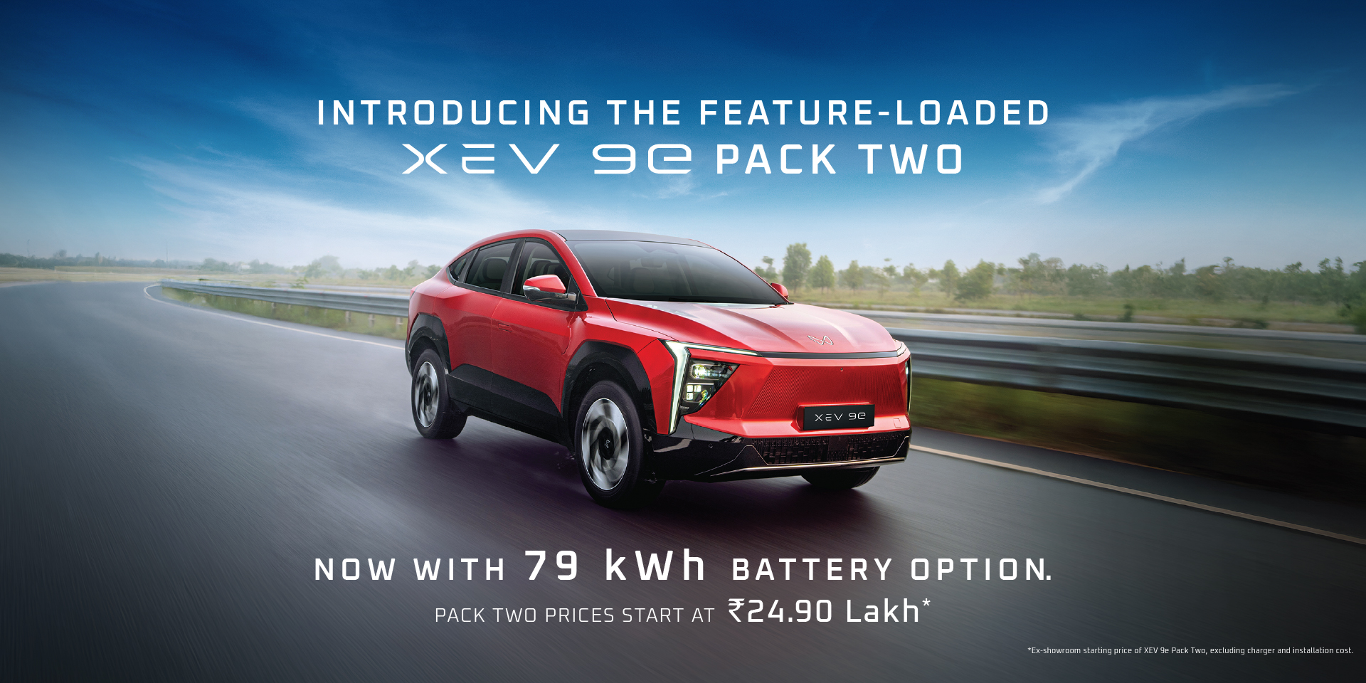 XEV 9e Pack two 79 kWh Battery option